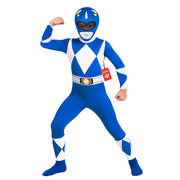Morphsuits Might Morphin Blue Morphsuit Costume Kids Halloween Costume for Unisex Blue Small
