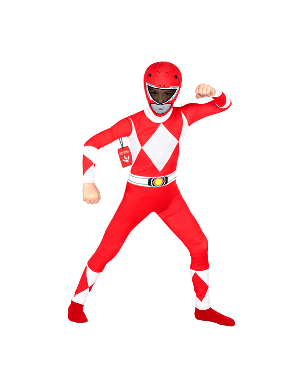 Morph Red Mighty Morphin Power Rangers Costume Kids Morphsuit, Power Rangers Mighty Morphin Costume, Boys Halloween Costume