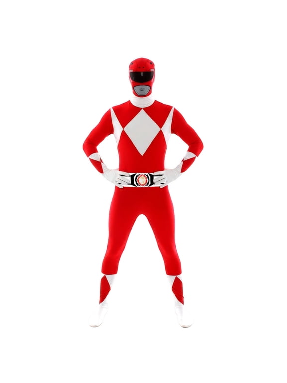 suits Red Power Rangers Costume, Power Rangers Costumes for Men, Morphsuit Costume for Men, Halloween Costumes Mens