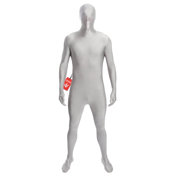 Morphsuits Silver Morphsuit Mens Womens Skinsuit Suit Costume Halloween Silver 2XL