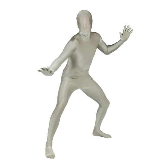 Morphsuits Silver Morphsuit Mens Womens Skinsuit Zentai Suit Fancy Dress Costume Halloween Silver L