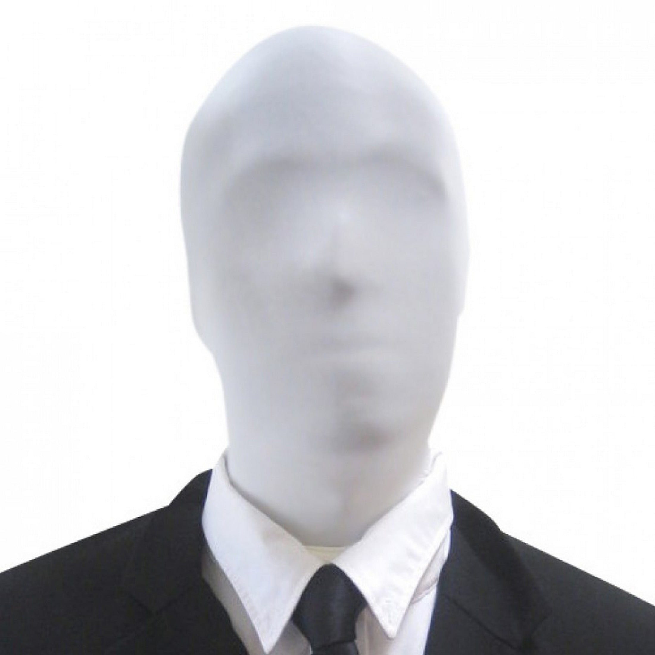 Morphsuits White Morphmask Slenderman Costume Adult Masks Halloween White  One Size 
