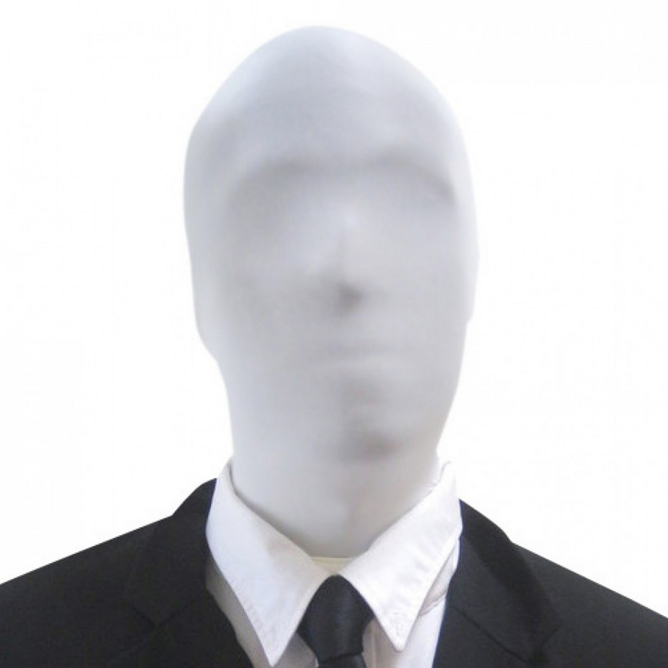 Combinaison Intégrale Unisexe Slenderman - Costume Halloween Seconde Peau Avec Barbe Et Sourcils Faux