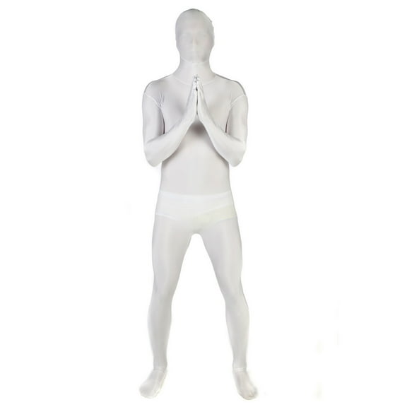 Morphsuits White Morphsuit Mens Womens Skinsuit Zentai Suit Fancy Dress Costume Halloween White 2XL