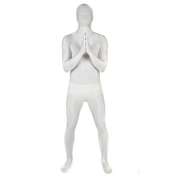 Morphsuits White Morphsuit Mens Womens Skinsuit Zentai Suit Fancy Dress Costume Halloween White L