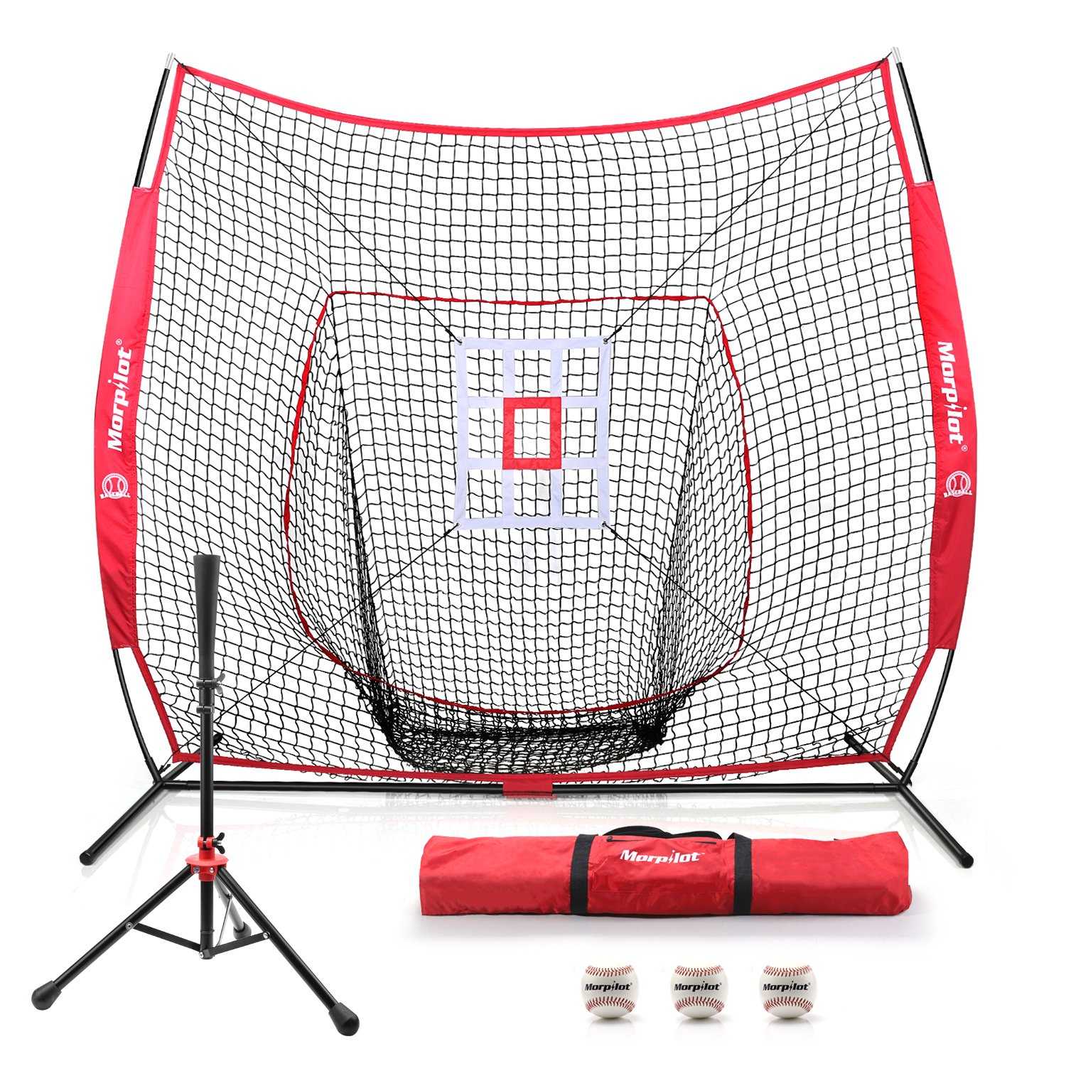 ZenStyle 7 Ft. × 7 Ft. Baseball Softball Practice Net Hitting Batting