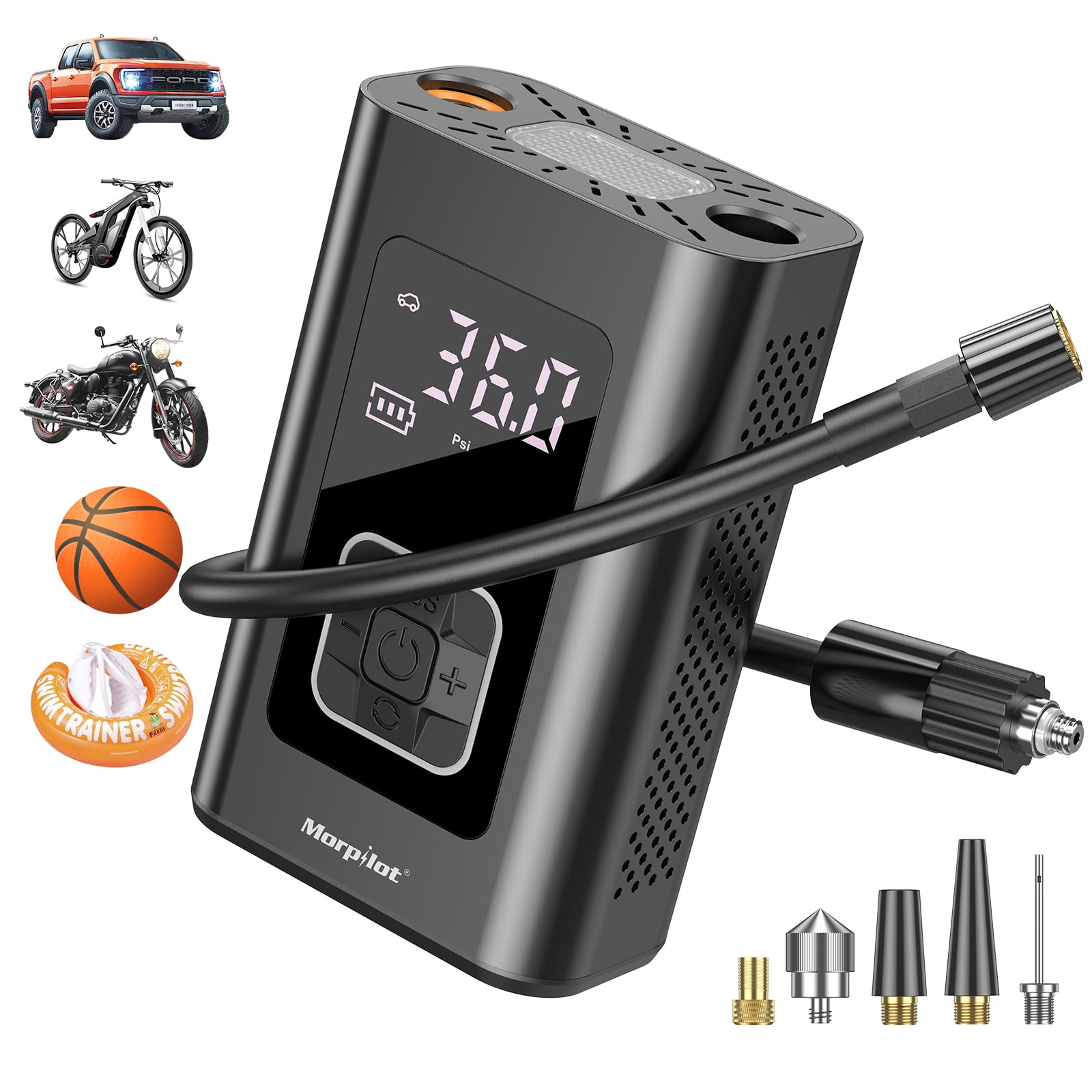 Morpilot Cordless Tire Inflator Portable Air Compressor for Car Tire