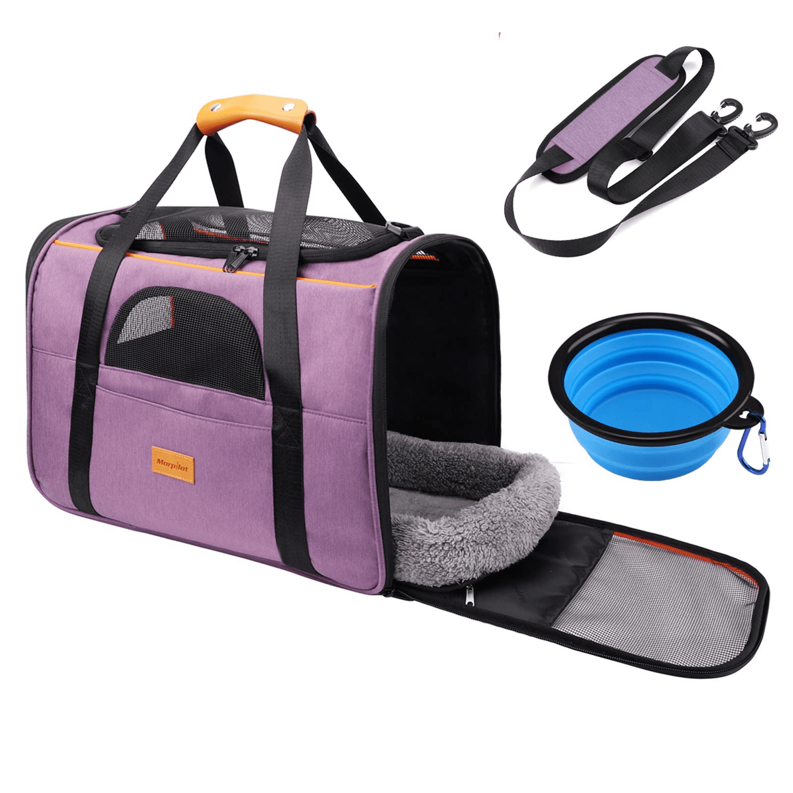 Cat Carrier MORPILOT® Extra Large Cat Bag with Water Bowl, Soft Sided Tsa  Airline Approved Pet Carrier up to 20LB, Travel Puppy Carrier Cat Carrier