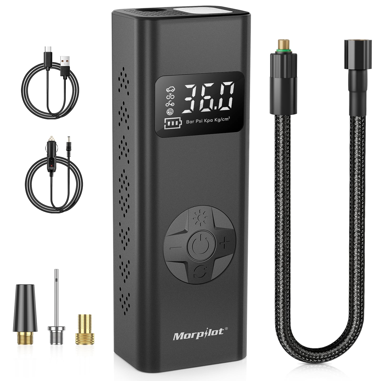 Morpilot Tire Inflator Portable Air Compressor, 3150PSI 12V DC