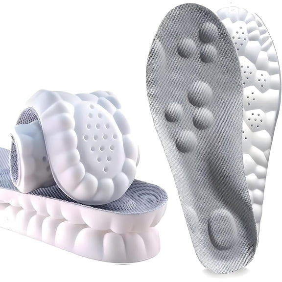 Morrat Insole 4D Cloud Insoles - Orthopedic Arch Support Insoles, Cloud Insoles for Men & Women with Shock Absorption, Plantar Fasciitis & Foot Pain Relief