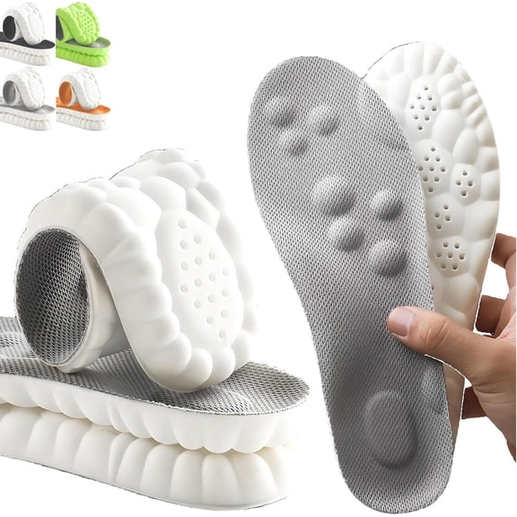 Morrat Insole 4D Cloud Insoles - Orthopedic Arch Support Insoles, Cloud Insoles for Men & Women with Shock Absorption, Plantar Fasciitis & Foot Pain Relief
