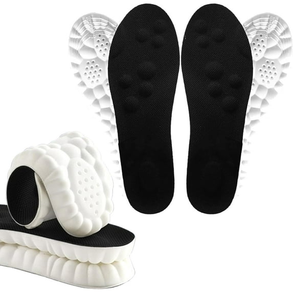 Morrat Insole, 4D Cloud Insoles with Arch Support & Deep Heel Cup - Orthopedic Memory Foam for Maximum Comfort, Shock Absorption for Men & Women