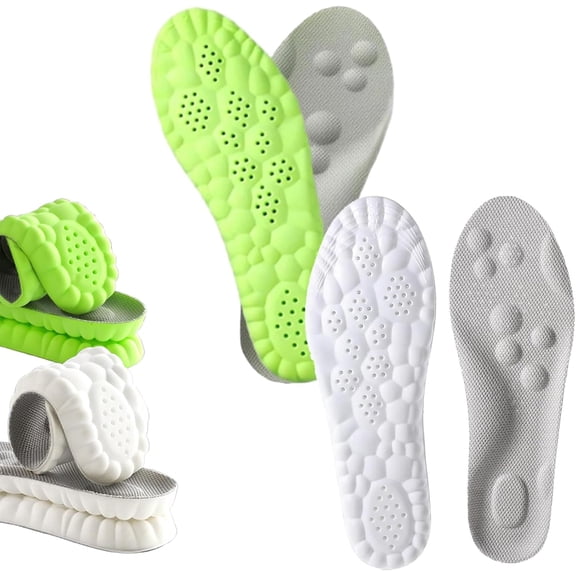 Morrat Insole, 4D Cloud Insoles with Arch Support & Deep Heel Cup - Orthopedic Memory Foam for Maximum Comfort, Shock Absorption for Men & Women