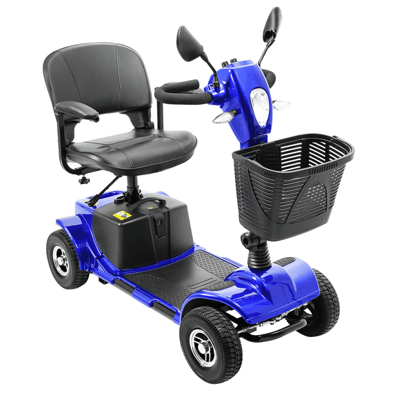 Morrean 4 Wheel Electric Powered Mobility Scooter for Seniors for Travel, Adults, Elderly, Blue