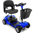 thumbnail image 1 of Morrean 4 Wheels Mobility Scooter, Electric Powered Wheelchair Device for Travel, Best Gift for Elderly, Blue, 1 of 14