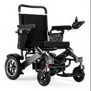 Morrean Electric Wheelchairs for Adults Seniors,Foldable Motorized Wheelchair,All Terrain,Up to 300lbs,500W Motors,25 Miles Range,Black Silver