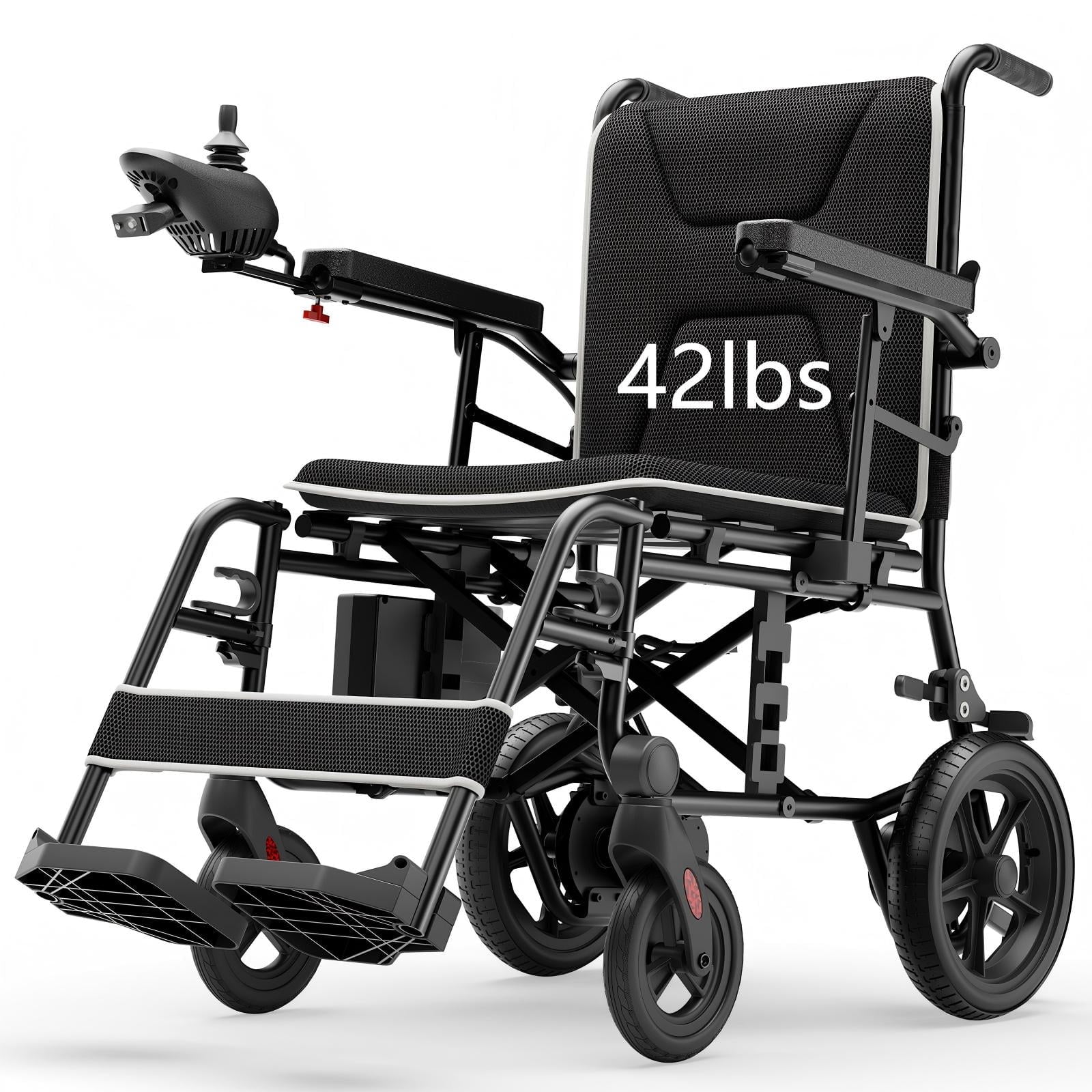 Morrean 42lbs Lightweight Electric Wheelchairs Foldable Motorized Wheelchair for Seniors,500W Motros,15 Miles,Up to 300lb