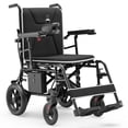 thumbnail image 1 of Morrean Portable Electric Wheelchair for Adults, All Terrain Motorized Wheelchair for Seniors with Detachable Battery, Black, 1 of 12