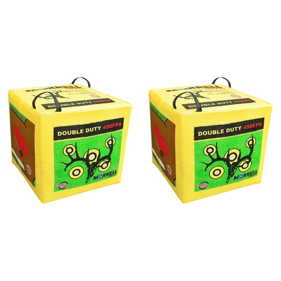 Morrell Double Duty 450 FPS Cube Field Point Archery Bag Target, 2 Pack