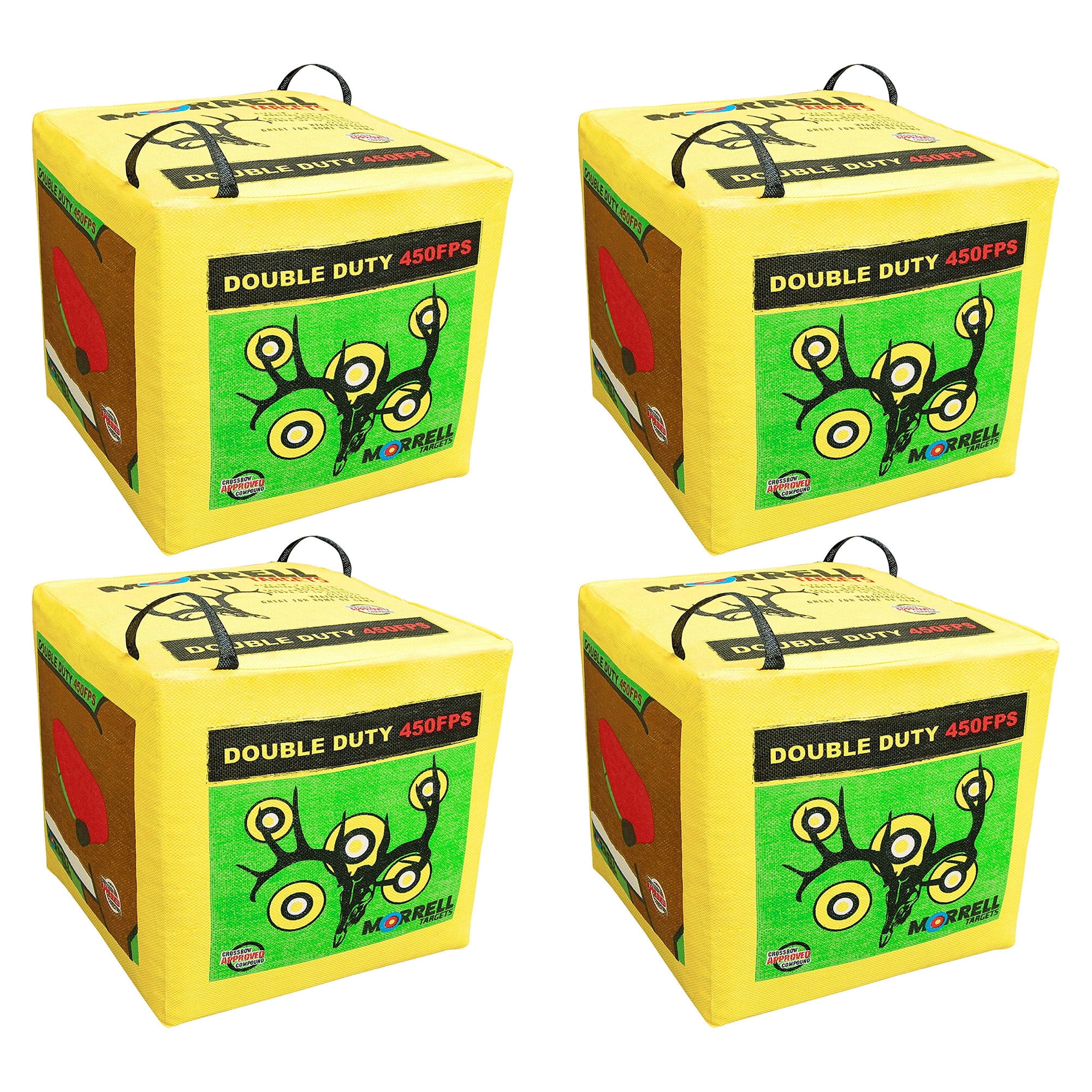 Morrell Double Duty 450 FPS Cube Field Point Archery Bag Target, 4 Pack
