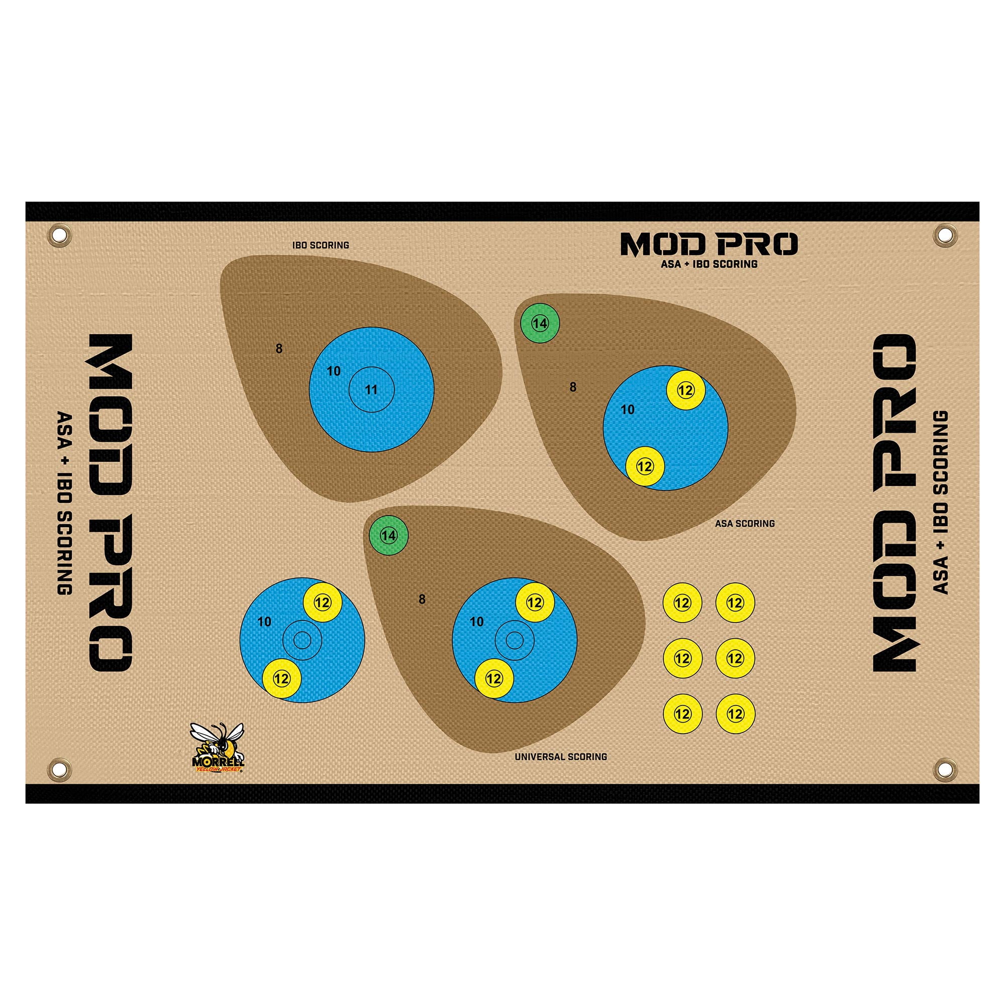 Morrell Yellow Jacket MOD Pro ASA and IBO Shooting Bullseyes, Tan