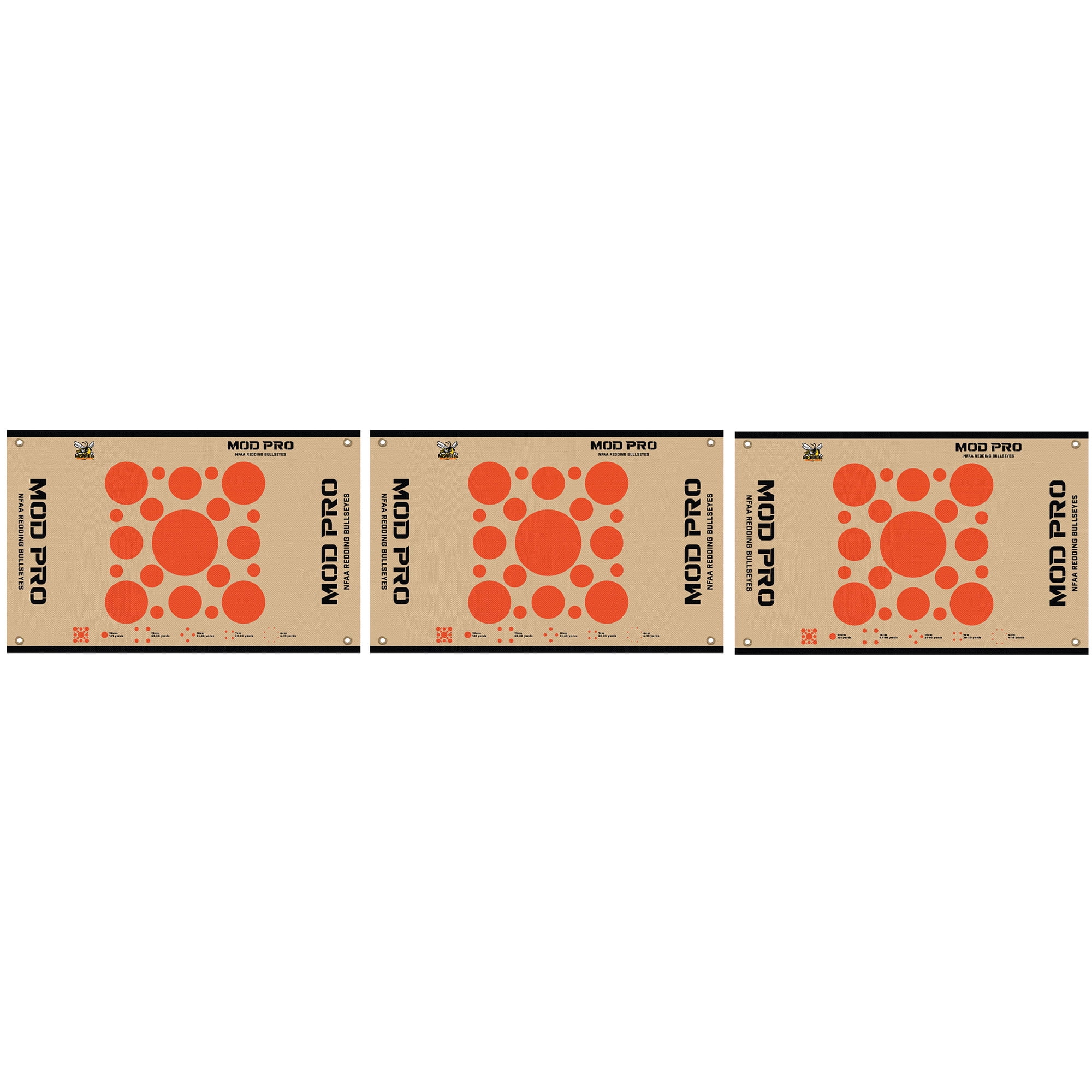 Morrell Yellow Jacket MOD Pro Redding NFAA Bullseye Wrap, 3 Pack, White/Tan
