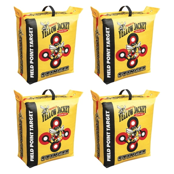 Morrell Yellow Jacket Portable Stinger Field Point Archery Bag Target, 4 Pack