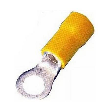 Morris 01064 Ring Terminals, Vinyl Insulated, Yellow, 12-10 Wire Range, No. 10 Stud Size, 25-Pack