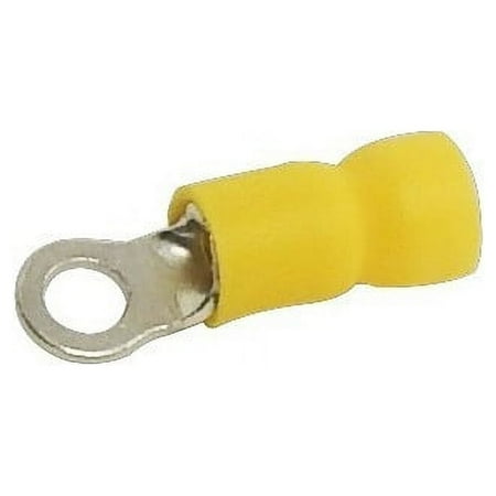 Morris 01068 Ring Terminals, Vinyl Insulated, Yellow, 12-10 Wire Range, 5/16-inch Stud Size, 25-Pack