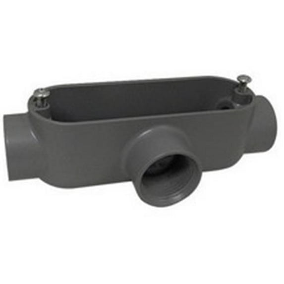 Morris 14067 Aluminum Rigid Conduit Body T Type - Threaded, 3 in.