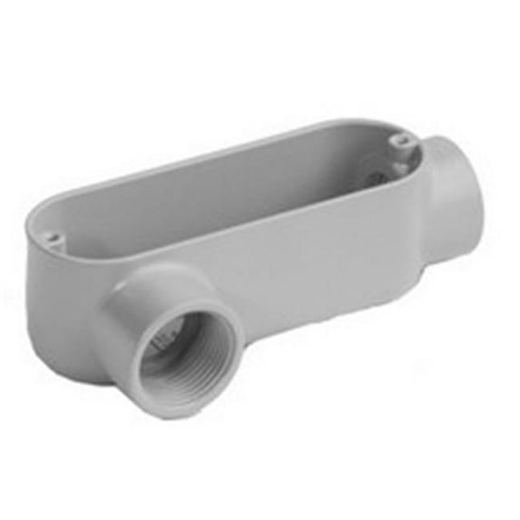 Morris 14091 Aluminum Rigid Conduit Body LR Type - Threaded with Cover & Gasket, 0.75 in.