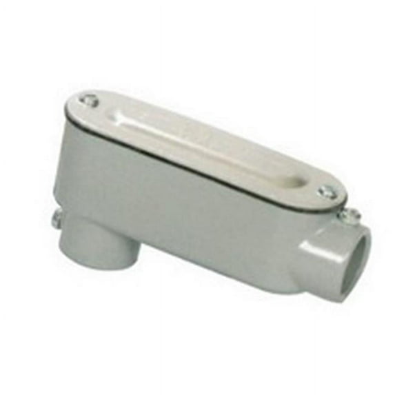 Morris 14150 Aluminum EMT Set Screw Conduit Body LB Type with Cover & Gasket, 0.5 in.