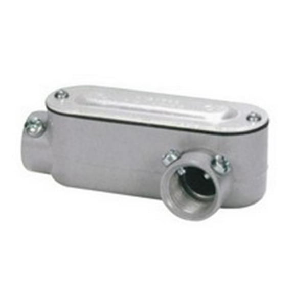 Morris 14283 Aluminum Combination Conduit Body LL Type - Threaded & Set Screw with Cover & Gasket, 0.75 in.