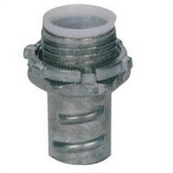 Screw-In Connectors Insulated Throat for Greenfield/Flex Conduit - Zinc Die Cast 1-1/2"