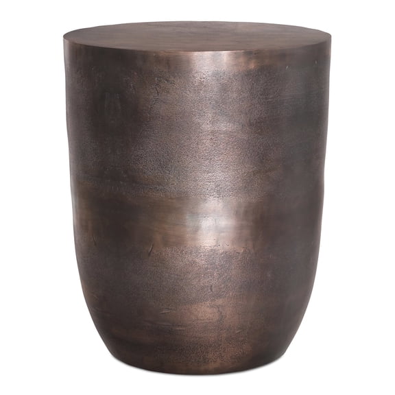 Simpli Home Morris 16.5 inch Wide Contemporary Metal Accent Table in Antique Silver Cast Aluminum, Assembled