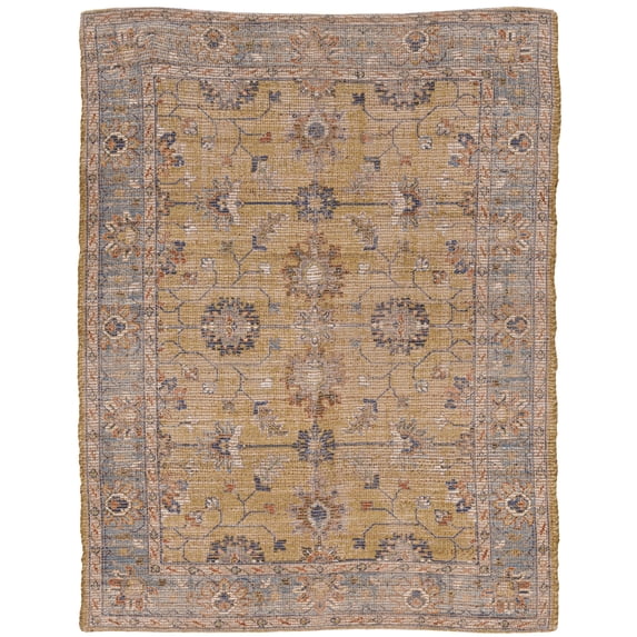 Morris 2231 Gold/Lt Blue Karissa Area Rug, Size - 3'3" x 5'3"