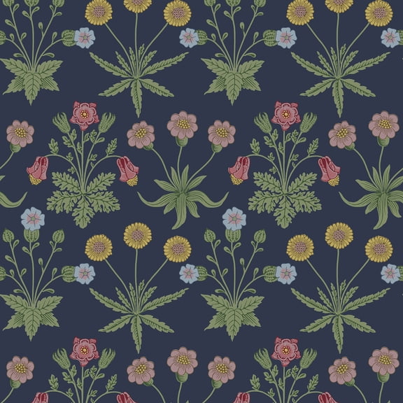 Morris & Co. Daisy Indigo Peel and Stick Wallpaper
