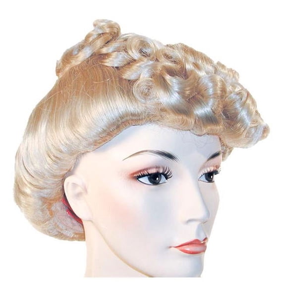 Morris Costume LW131MBNRD Pompadour 1940 30 Brown & Red Wig Costume, Medium