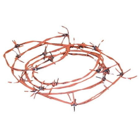 Morris Costumes SS05352 100 ft. Rusted Barbed Wire