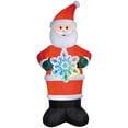 thumbnail image 1 of 11 Ft 6" Airblown Inflatable Santa with Rainbow Lightshow Snowflake Christmas Outdoor Yard Decoration, 1 of 3