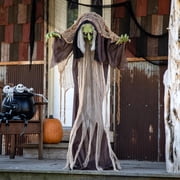 43 1/4 x 4 Ft. 9 Light-Up Hunchback Witch Standing Halloween Decoration