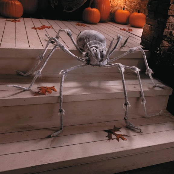 4 Ft. 5" Grey Latex Spider Halloween Decoration