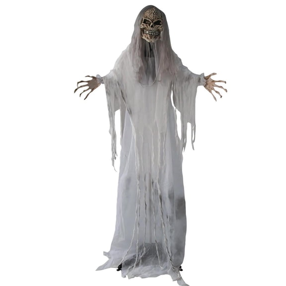 5 Ft. 6" Sonic Standing Gray Skeleton Reaper Halloween Decoration