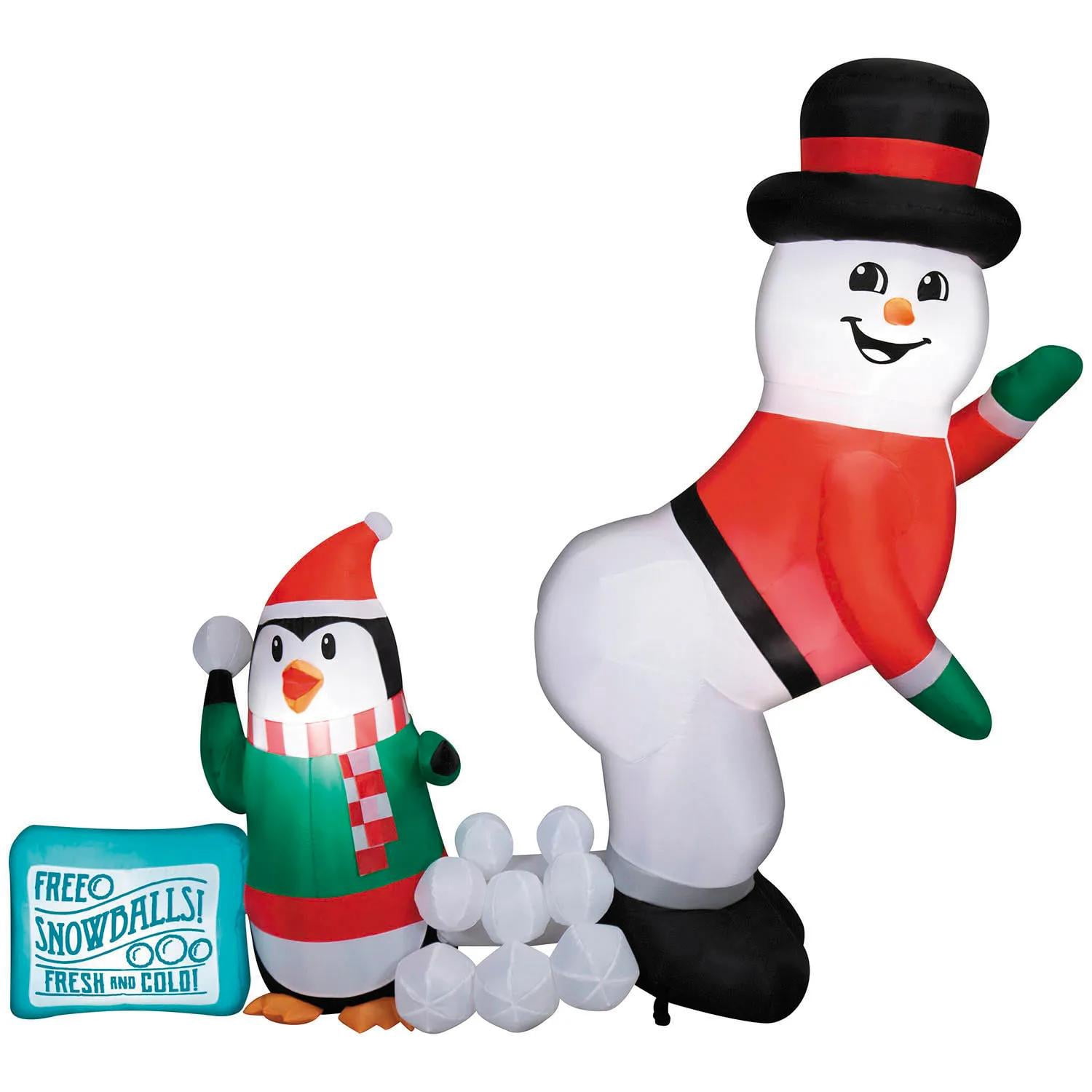 Gemmy Inflatable Animated Snow Scene, 6 ft. 3