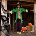 thumbnail image 1 of 6 Ft. Light-Up Hanging Animated Scarecrow Halloween Decoration, 1 of 3