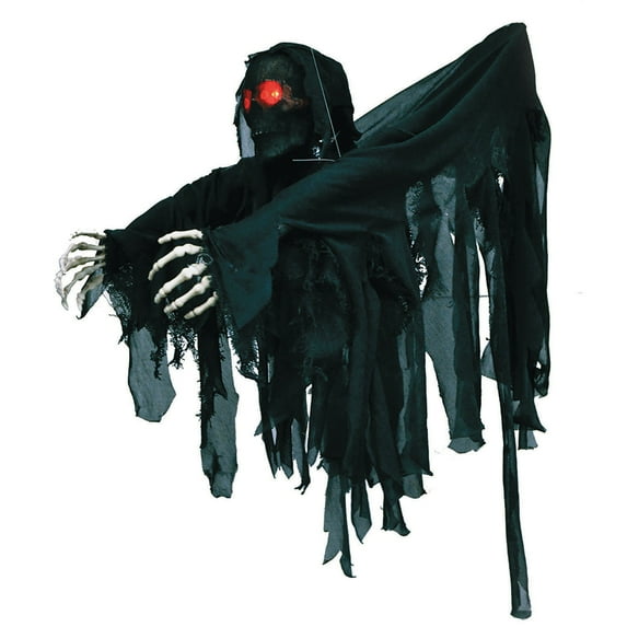 Morris Costumes Black Wrapped Ghoul Hanging Halloween Decoration - 21 in
