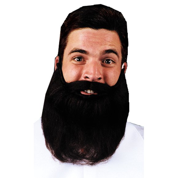 Beard and Moustache Assortment Black Costume main image 0