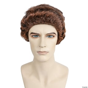 Adult Colonial Man Wig Brown Short Historical Costume Theatre Cosplay Adult