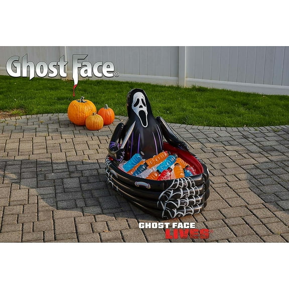 Morris Costumes FW8909GF Inflatable Ghost Face Coffin Cooler - Black & White