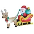 thumbnail image 1 of Morris Costumes Inflatable Santa On Sleigh LED Lighted Yard Decoration - 4 ft x 6 ft, 1 of 2